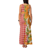 Prince Kuhio Aloha Hawaii Family Matching Tank Maxi Dress and Hawaiian Shirt Plumeria Ilima Lei Palaka Motifs