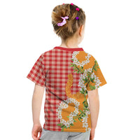 Prince Kuhio Aloha Hawaii Kid T Shirt Plumeria Ilima Lei Palaka Motifs LT14 - Polynesian Pride