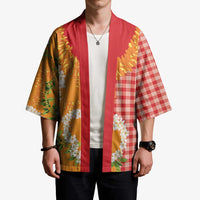 Prince Kuhio Aloha Hawaii Kimono Plumeria Ilima Lei Palaka Motifs LT14 - Polynesian Pride
