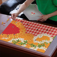 Prince Kuhio Aloha Hawaii Puzzle Plumeria Ilima Lei Palaka Motifs LT14 - Polynesian Pride