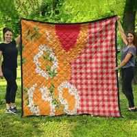 Prince Kuhio Aloha Hawaii Quilt Plumeria Ilima Lei Palaka Motifs LT14 - Polynesian Pride