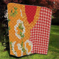 Prince Kuhio Aloha Hawaii Quilt Plumeria Ilima Lei Palaka Motifs LT14 - Polynesian Pride