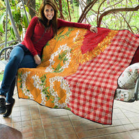 Prince Kuhio Aloha Hawaii Quilt Plumeria Ilima Lei Palaka Motifs LT14 - Polynesian Pride