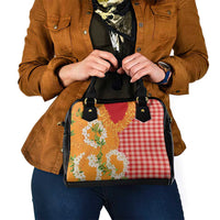 Prince Kuhio Aloha Hawaii Shoulder Handbag Plumeria Ilima Lei Palaka Motifs LT14 - Polynesian Pride