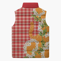 Prince Kuhio Aloha Hawaii Sleeveless Puffer Jacket Plumeria Ilima Lei Palaka Motifs LT14 - Polynesian Pride