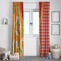 Prince Kuhio Aloha Hawaii Window Curtain Plumeria Ilima Lei Palaka Motifs LT14 - Polynesian Pride