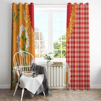 Prince Kuhio Aloha Hawaii Window Curtain Plumeria Ilima Lei Palaka Motifs LT14 - Polynesian Pride