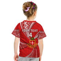 Personalised Tonga College Alete Kid T Shirt Kolisi Tonga Ngatu Pattern LT14 - Polynesian Pride