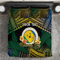 Personalised Malampa Day Bedding Set Vanuatu Provinces Polynesian Pattern LT14 Black - Polynesian Pride