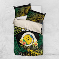 Personalised Malampa Day Bedding Set Vanuatu Provinces Polynesian Pattern LT14 US Twin 172cm x 218cm Black - Polynesian Pride