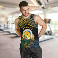 Personalised Malampa Day Men Tank Top Vanuatu Provinces Polynesian Pattern LT14 Black - Polynesian Pride