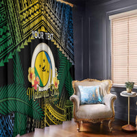 Personalised Malampa Day Window Curtain Vanuatu Provinces Polynesian Pattern LT14 - Polynesian Pride