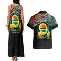 Personalised Penama Day Couples Matching Tank Maxi Dress and Hawaiian Shirt Vanuatu Provinces Polynesian Pattern LT14 - Polynesian Pride