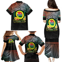 Personalised Penama Day Family Matching Puletasi and Hawaiian Shirt Vanuatu Provinces Polynesian Pattern LT14 - Polynesian Pride