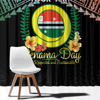 Personalised Penama Day Window Curtain Vanuatu Provinces Polynesian Pattern LT14 - Polynesian Pride