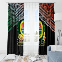 Personalised Penama Day Window Curtain Vanuatu Provinces Polynesian Pattern LT14 - Polynesian Pride