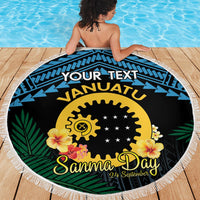 Personalised Sanma Day Beach Blanket Vanuatu Provinces Polynesian Pattern LT14 - Polynesian Pride