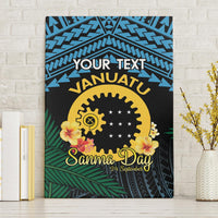 Personalised Sanma Day Canvas Wall Art Vanuatu Provinces Polynesian Pattern LT14 Without Frame Black - Polynesian Pride