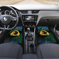 Personalised Sanma Day Car Mats Vanuatu Provinces Polynesian Pattern LT14 Set 2pcs - Front Black - Polynesian Pride