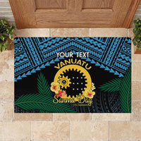 Personalised Sanma Day Rubber Doormat Vanuatu Provinces Polynesian Pattern LT14 - Polynesian Pride