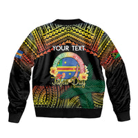 Personalised Tafea Day Bomber Jacket Vanuatu Provinces Polynesian Pattern LT14 - Polynesian Pride