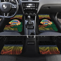 Personalised Tafea Day Car Mats Vanuatu Provinces Polynesian Pattern LT14 Set 4pcs Black - Polynesian Pride