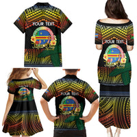 Personalised Tafea Day Family Matching Puletasi and Hawaiian Shirt Vanuatu Provinces Polynesian Pattern LT14 - Polynesian Pride