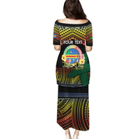 Personalised Tafea Day Family Matching Puletasi and Hawaiian Shirt Vanuatu Provinces Polynesian Pattern LT14 - Polynesian Pride