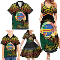 Personalised Tafea Day Family Matching Summer Maxi Dress and Hawaiian Shirt Vanuatu Provinces Polynesian Pattern LT14 - Polynesian Pride