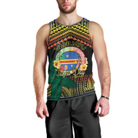 Personalised Tafea Day Men Tank Top Vanuatu Provinces Polynesian Pattern LT14 - Polynesian Pride