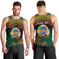 Personalised Tafea Day Men Tank Top Vanuatu Provinces Polynesian Pattern LT14 - Polynesian Pride