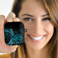 Personalised New Zealand Darts AirPods Case Happiness Is A Tight Threesome Maori Paua Shell LT14 Turquoise - Polynesian Pride