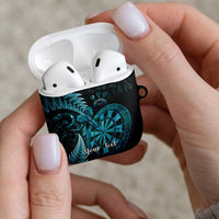 Personalised New Zealand Darts AirPods Case Happiness Is A Tight Threesome Maori Paua Shell LT14 - Polynesian Pride