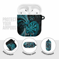 Personalised New Zealand Darts AirPods Case Happiness Is A Tight Threesome Maori Paua Shell LT14 - Polynesian Pride