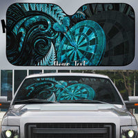 Personalised New Zealand Darts Auto Sun Shade Happiness Is A Tight Threesome Maori Paua Shell - Polynesian Pride
