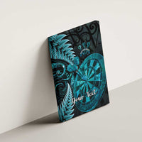 Personalised New Zealand Darts Canvas Wall Art Happiness Is A Tight Threesome Maori Paua Shell LT14 - Polynesian Pride