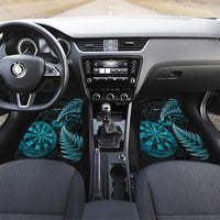 Personalised New Zealand Darts Car Mats Happiness Is A Tight Threesome Maori Paua Shell LT14 Set 2pcs - Front Turquoise - Polynesian Pride