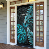 Personalised New Zealand Darts Door Cover Happiness Is A Tight Threesome Maori Paua Shell - Polynesian Pride