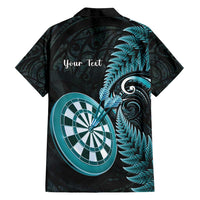 Personalised New Zealand Darts Family Matching Off Shoulder Maxi Dress and Hawaiian Shirt Happiness Is A Tight Threesome Maori Paua Shell