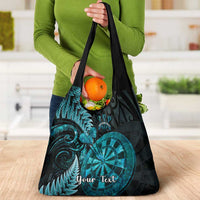 Personalised New Zealand Darts Grocery Bag Happiness Is A Tight Threesome Maori Paua Shell LT14 - Polynesian Pride