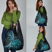 Personalised New Zealand Darts Grocery Bag Happiness Is A Tight Threesome Maori Paua Shell LT14 - Polynesian Pride