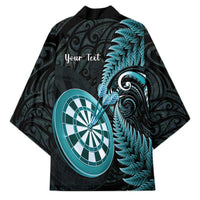 Personalised New Zealand Darts Kimono Happiness Is A Tight Threesome Maori Paua Shell - Polynesian Pride