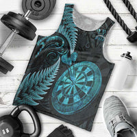 Personalised New Zealand Darts Men Tank Top Happiness Is A Tight Threesome Maori Paua Shell LT14 - Polynesian Pride