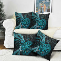 Personalised New Zealand Darts Pillow Cover Happiness Is A Tight Threesome Maori Paua Shell - Polynesian Pride