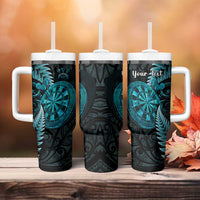 Personalised New Zealand Darts Tumbler With Handle Happiness Is A Tight Threesome Maori Paua Shell