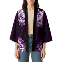 New Zealand Ta Moko Kimono Aotearoa Maori Chest Tattoo Purple