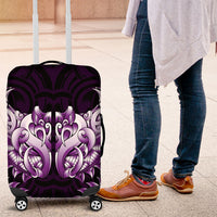 New Zealand Ta Moko Luggage Cover Aotearoa Maori Chest Tattoo Purple