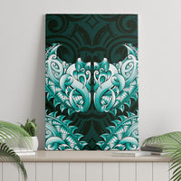 New Zealand Ta Moko Canvas Wall Art Aotearoa Maori Chest Tattoo Turquoise