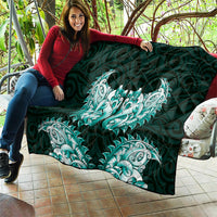 New Zealand Ta Moko Quilt Aotearoa Maori Chest Tattoo Turquoise