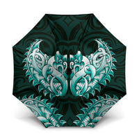 New Zealand Ta Moko Umbrella Aotearoa Maori Chest Tattoo Turquoise